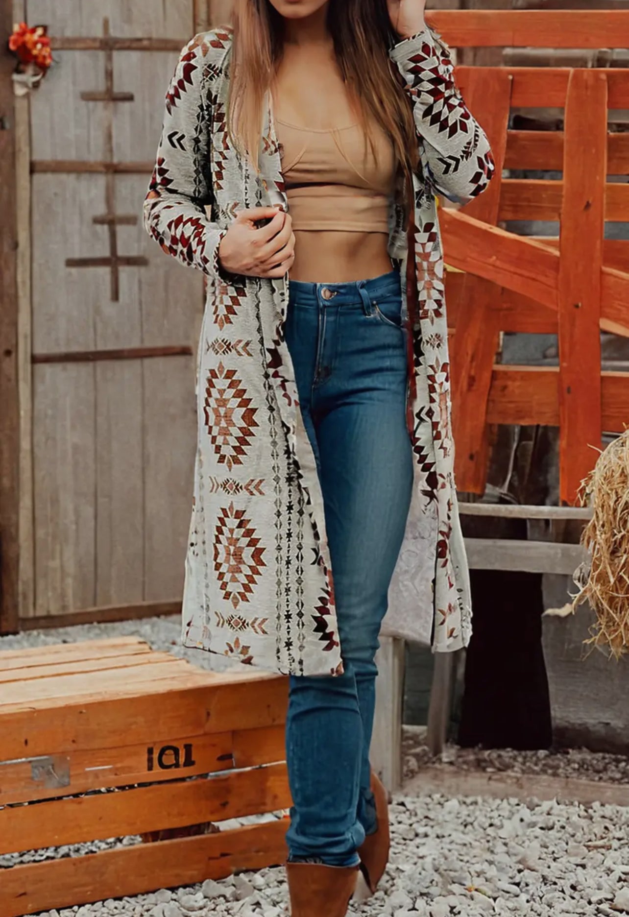 Aztec Print Cardigan