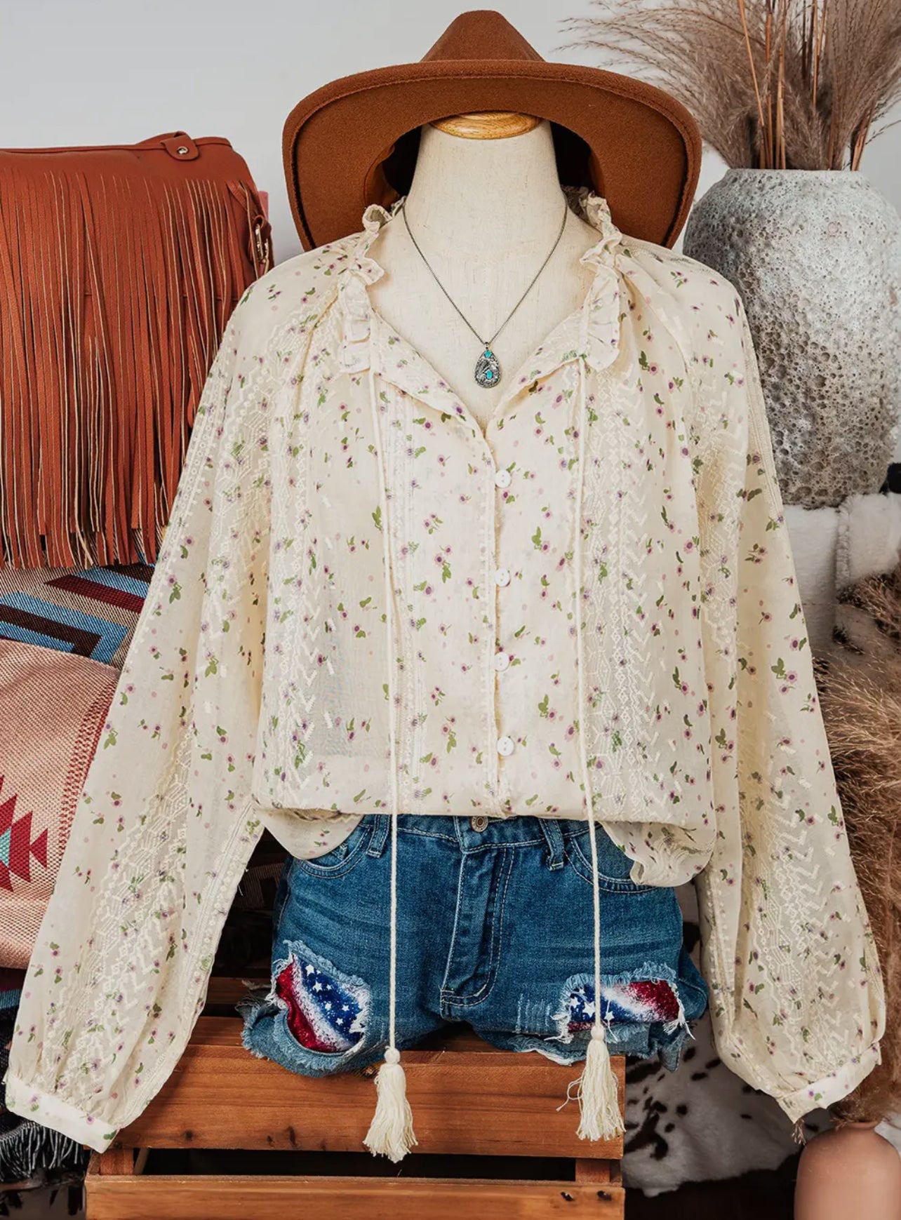 Boho Floral Blouse