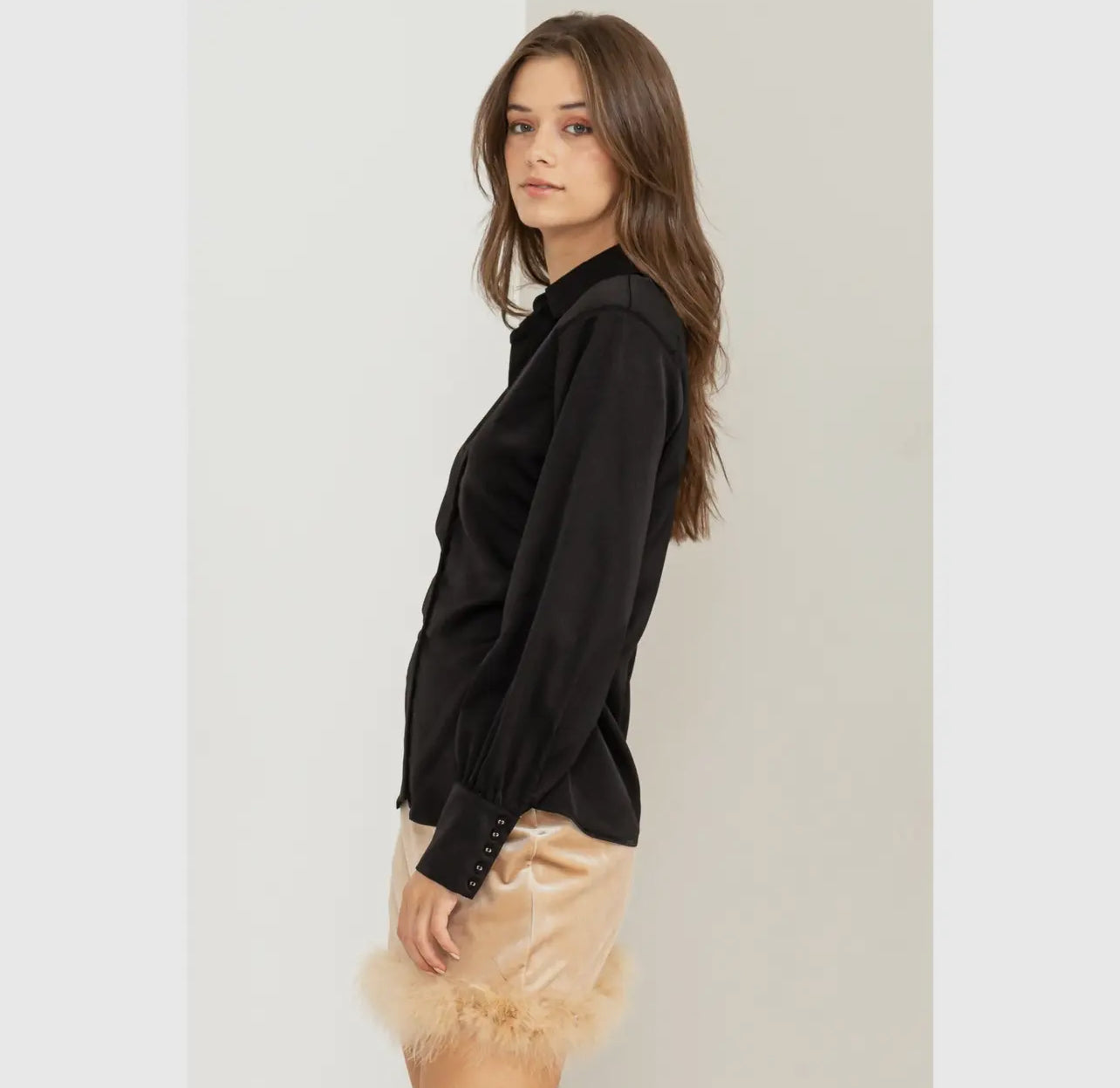 Ruched Satin New Years Top