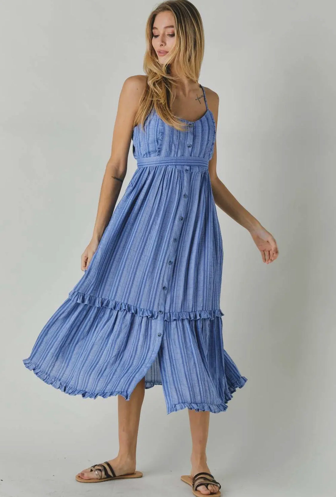 Blue Ruffled Dress