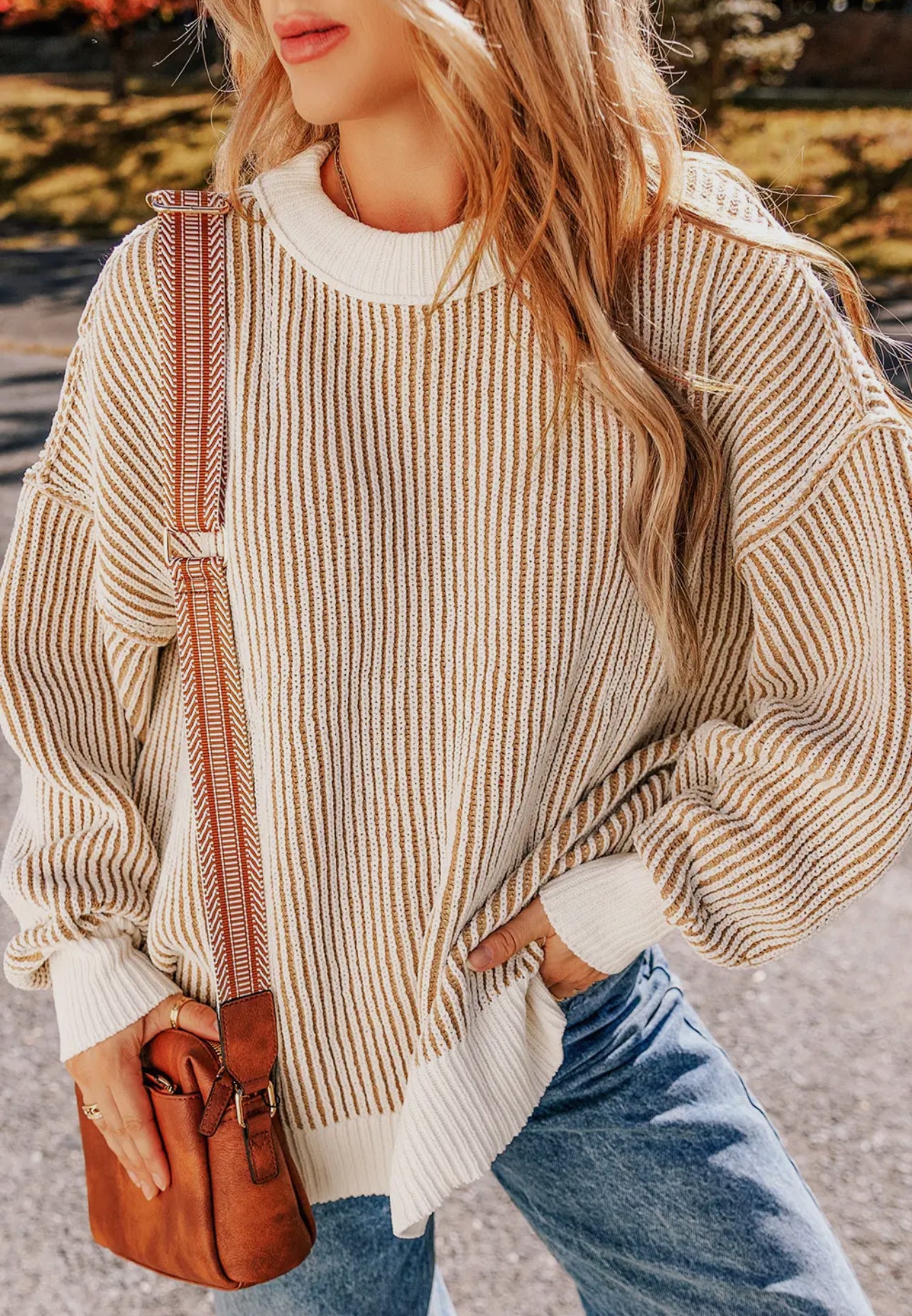 Relaxed Contrast Sweater