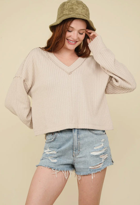 Casual Comfy V-Neck Top