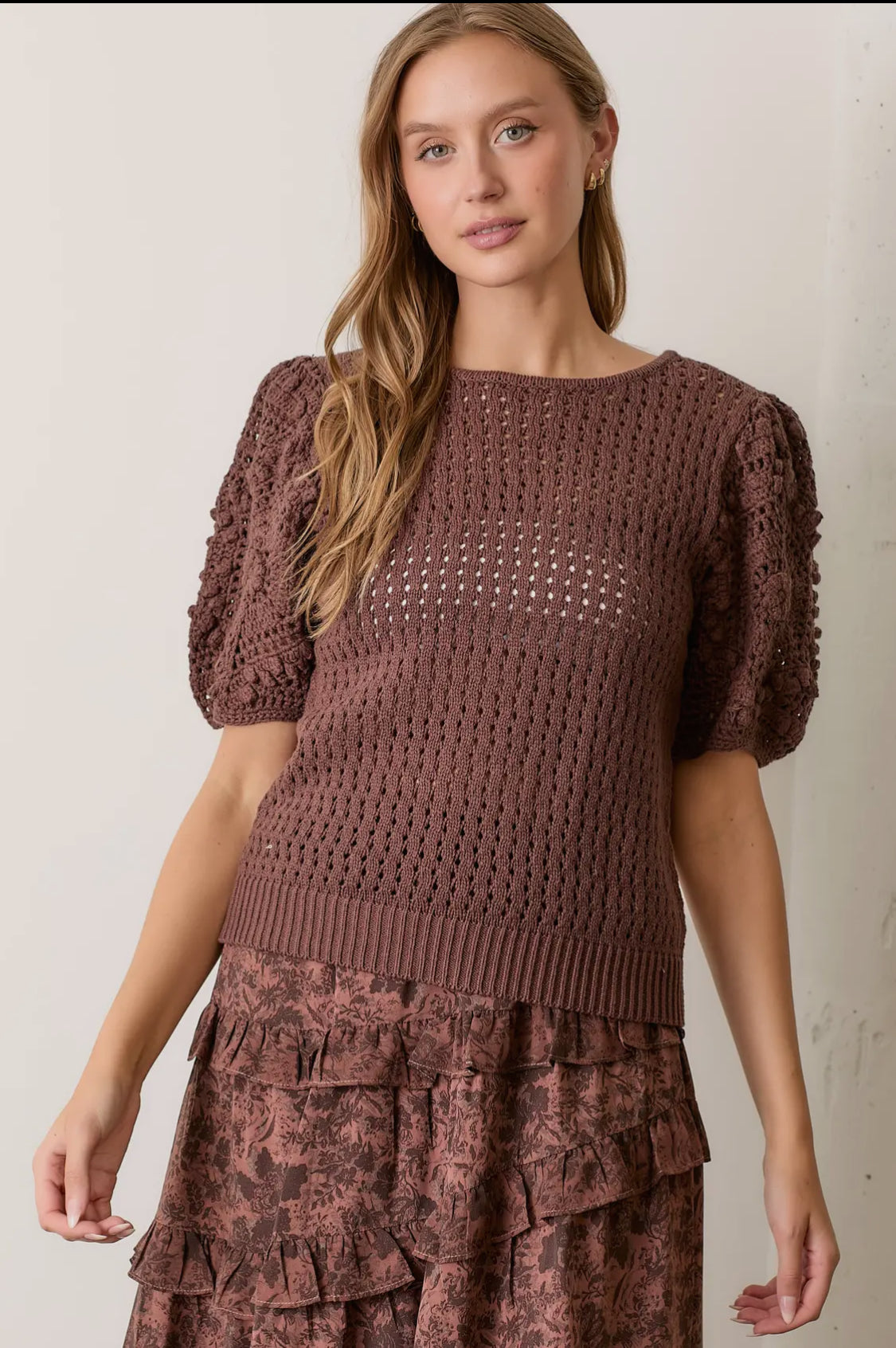 Chocolate Crochet Top