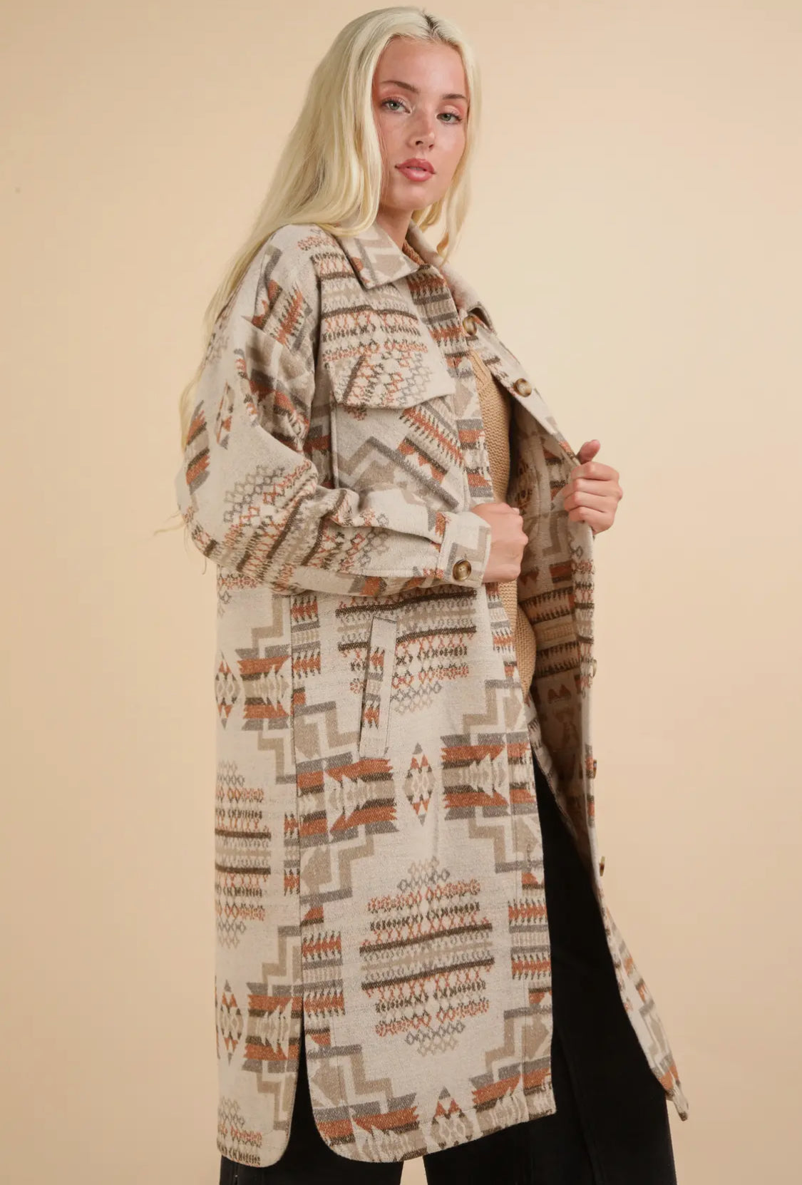 Long Aztec Shacket