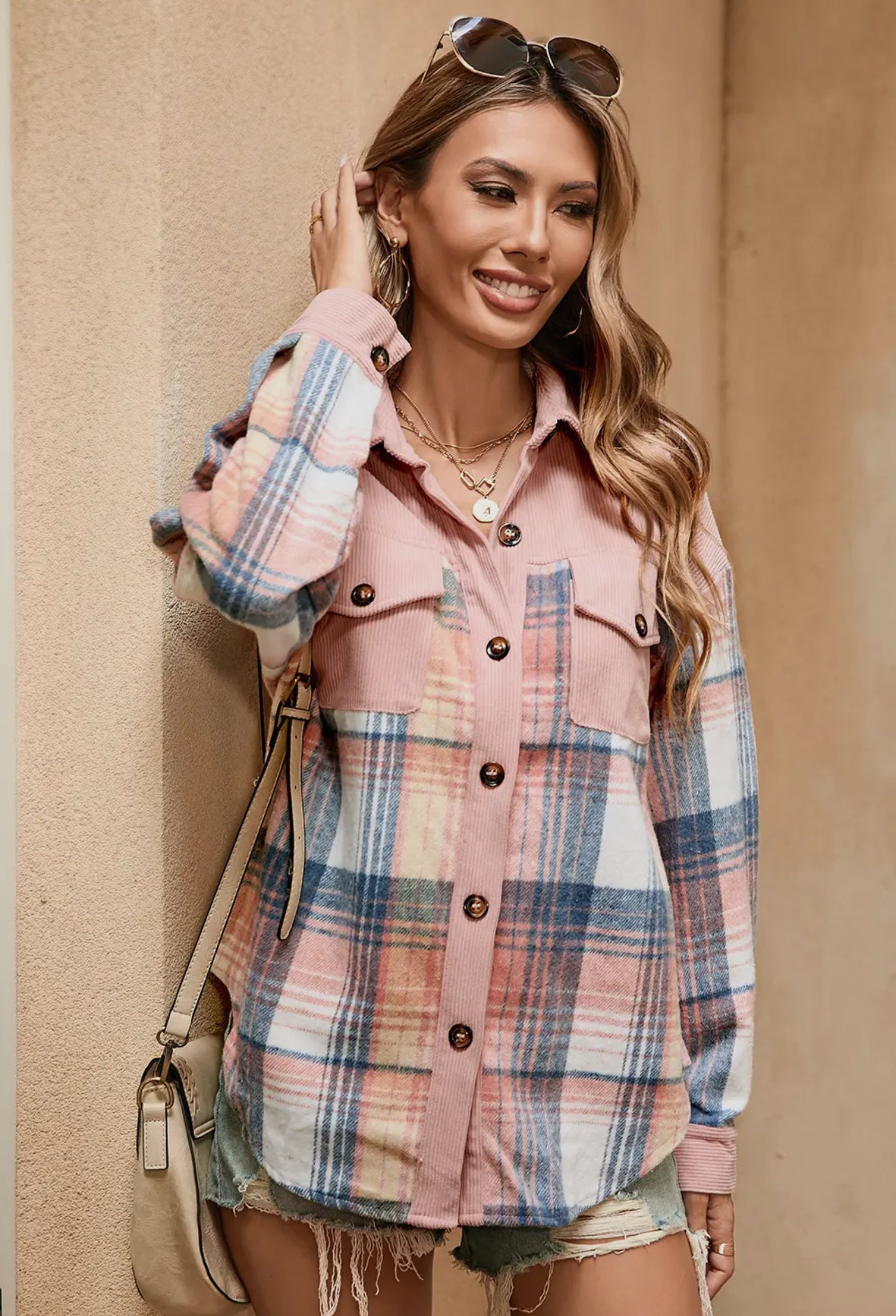 Blended Skies Plaid Shacket