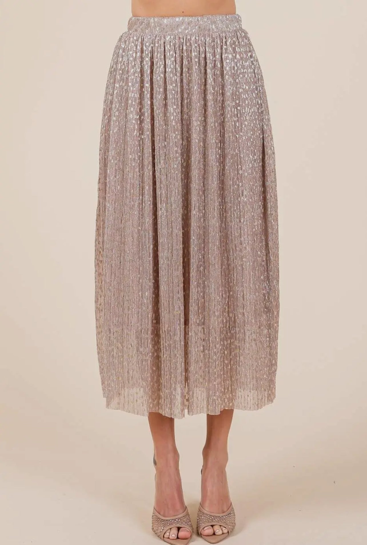 Metallic Glitter Skirt