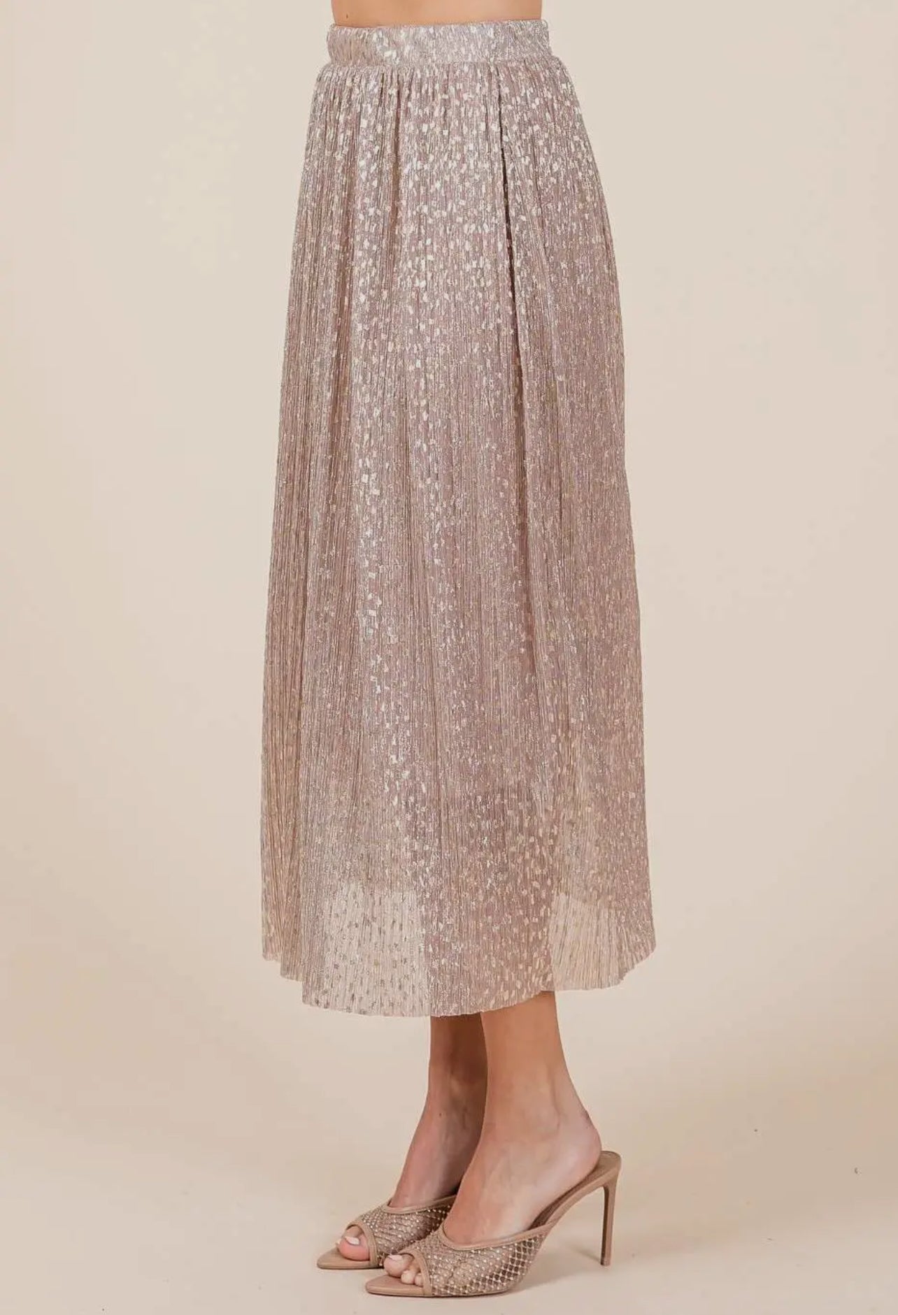 Metallic Glitter Skirt