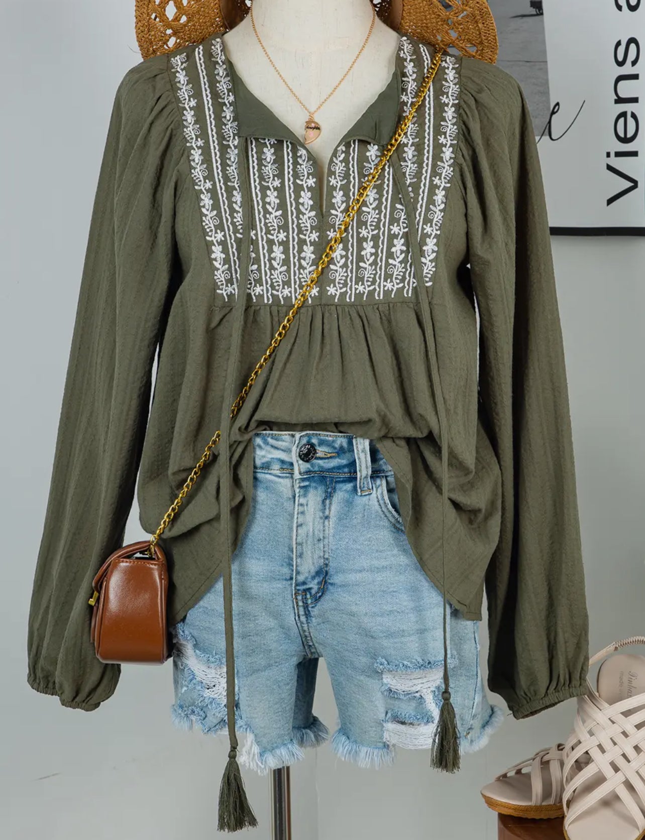 Pine Boho Blouse