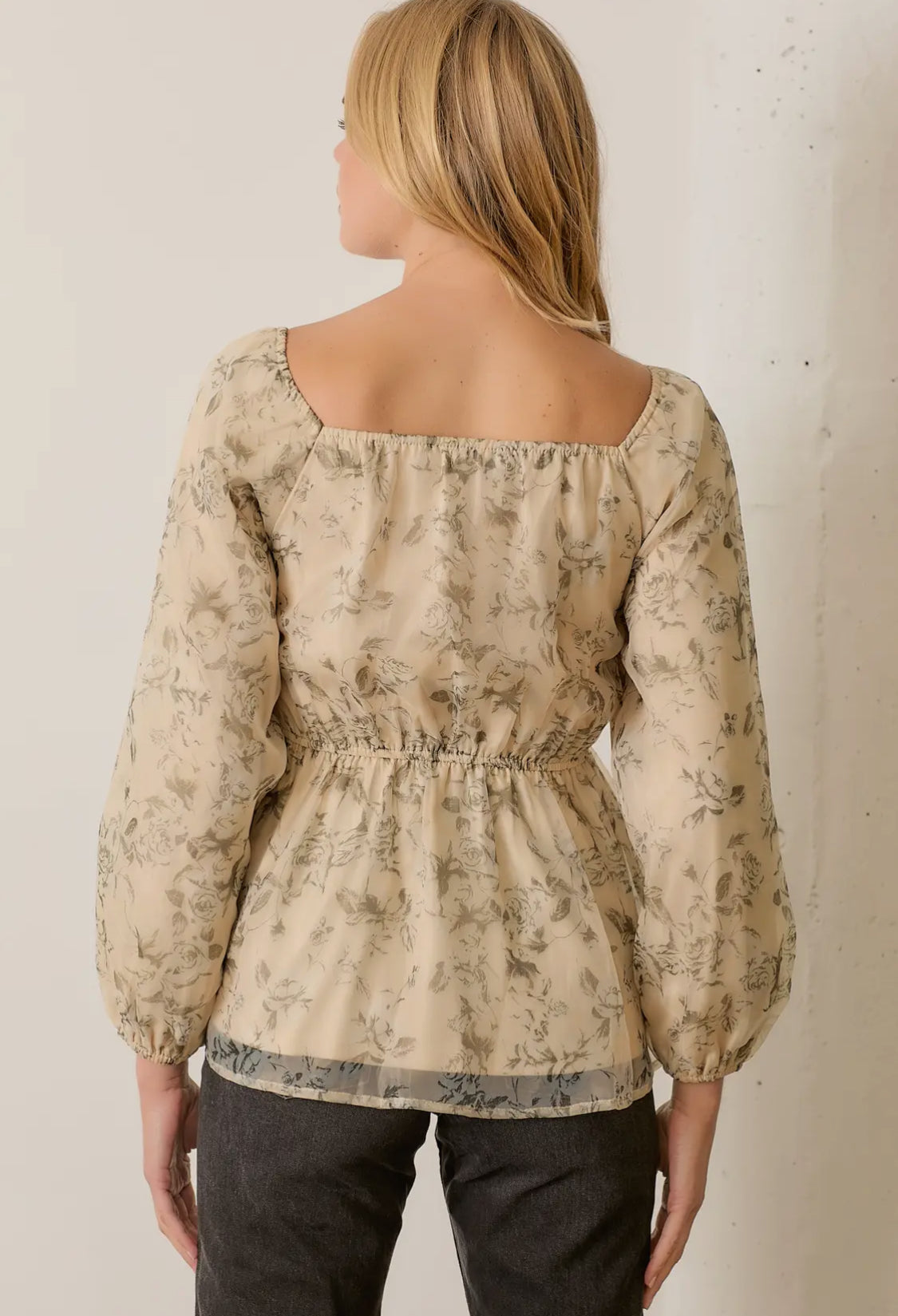 Champagne Floral Blouse