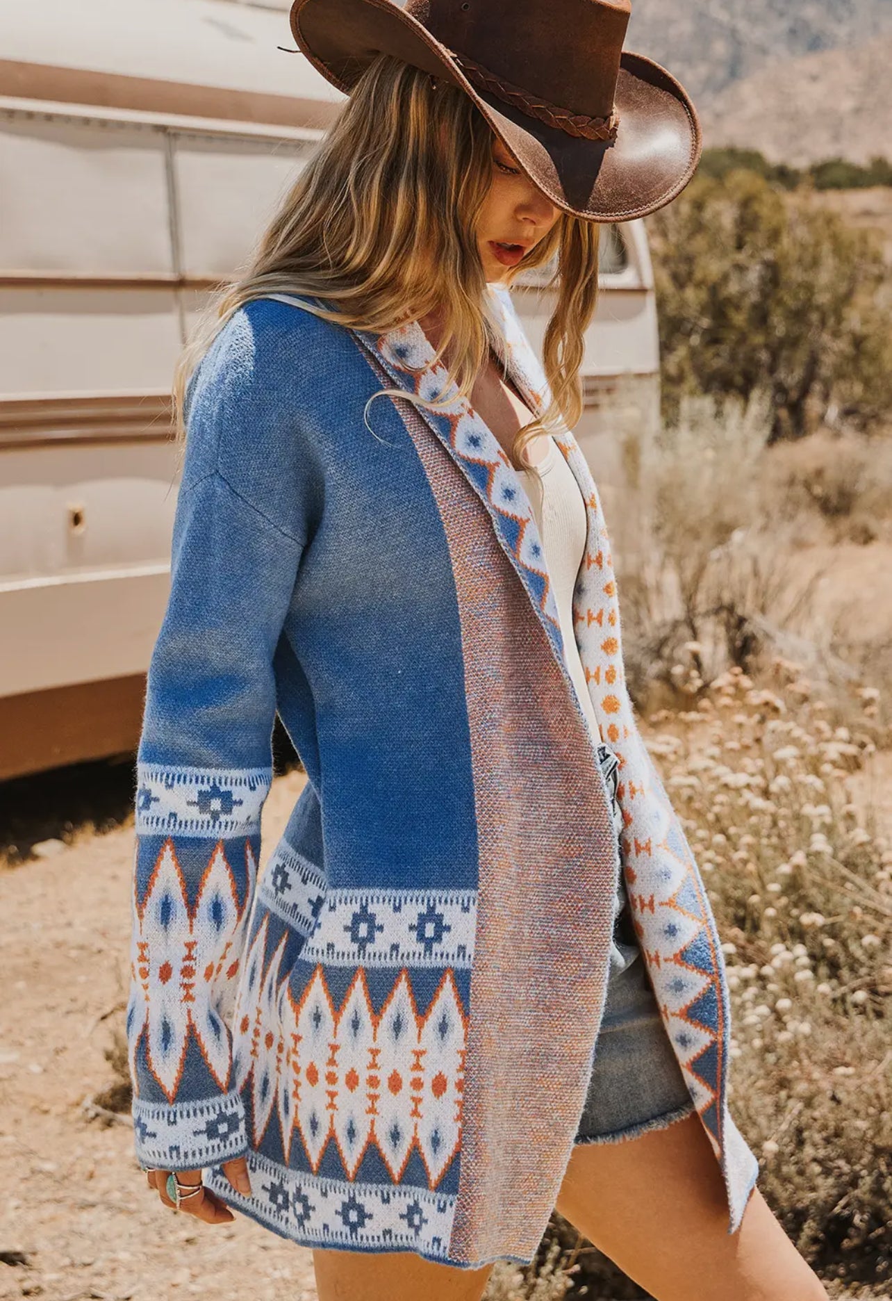 Tri-Tone Aztec Cardigan