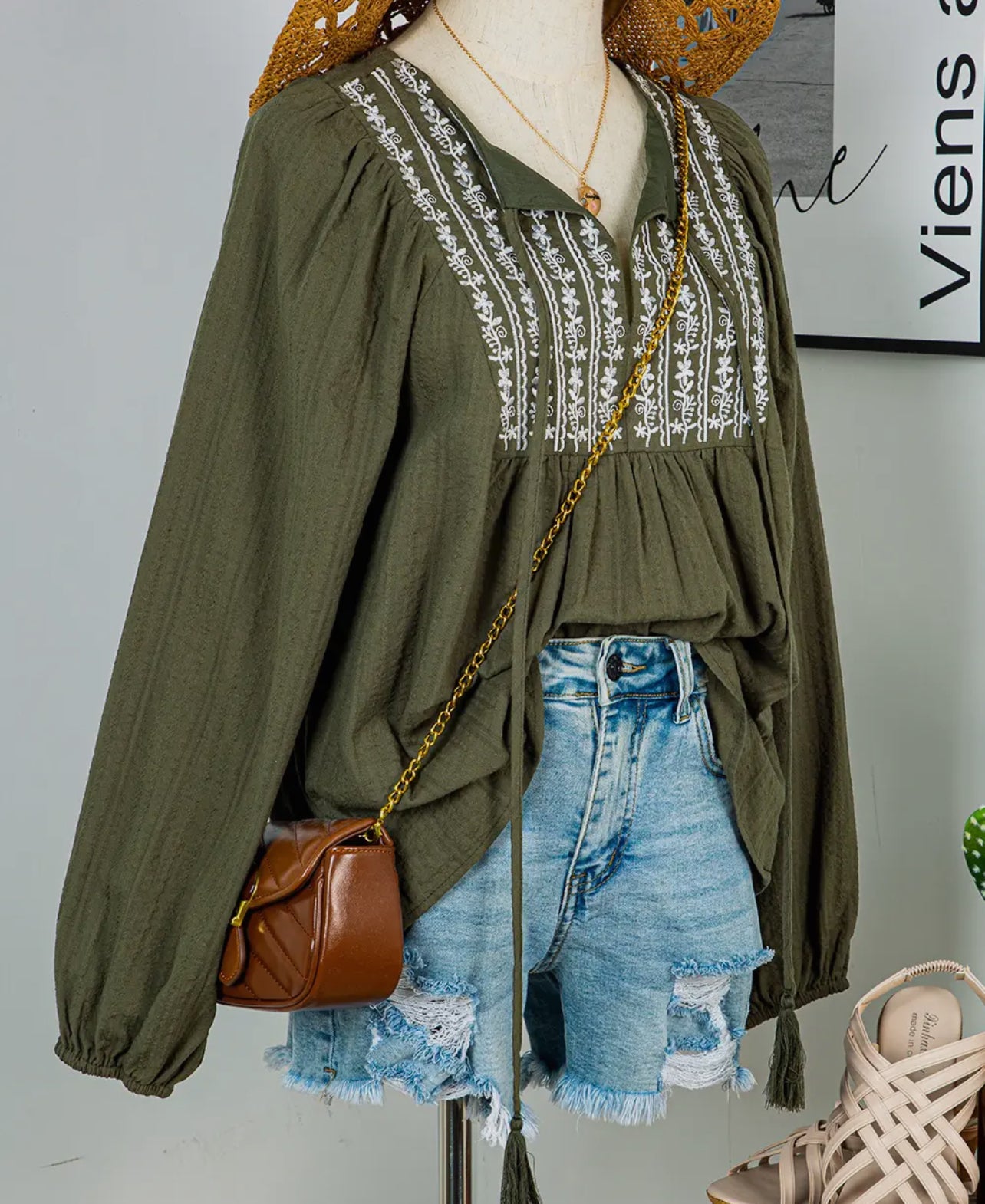 Pine Boho Blouse