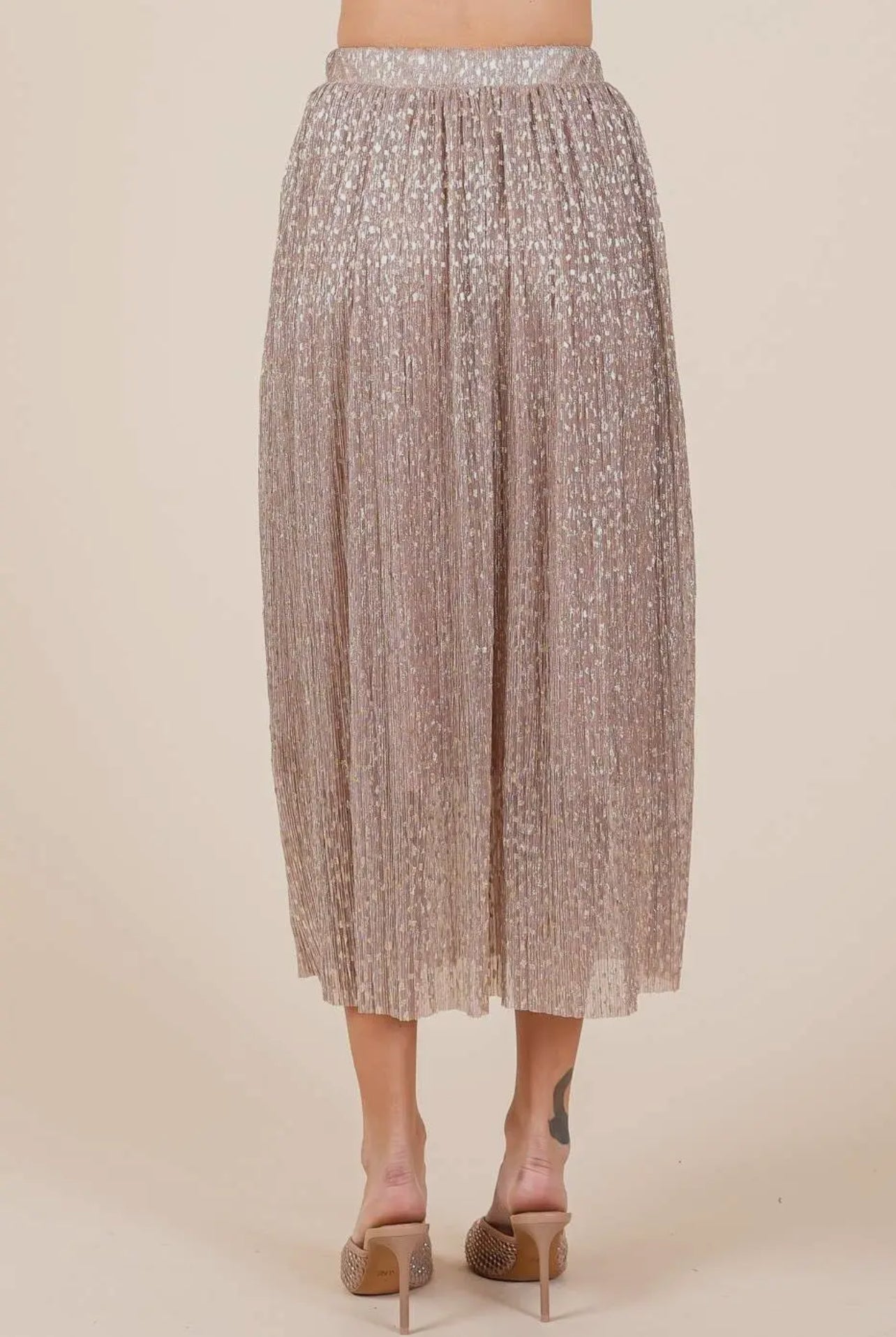 Metallic Glitter Skirt