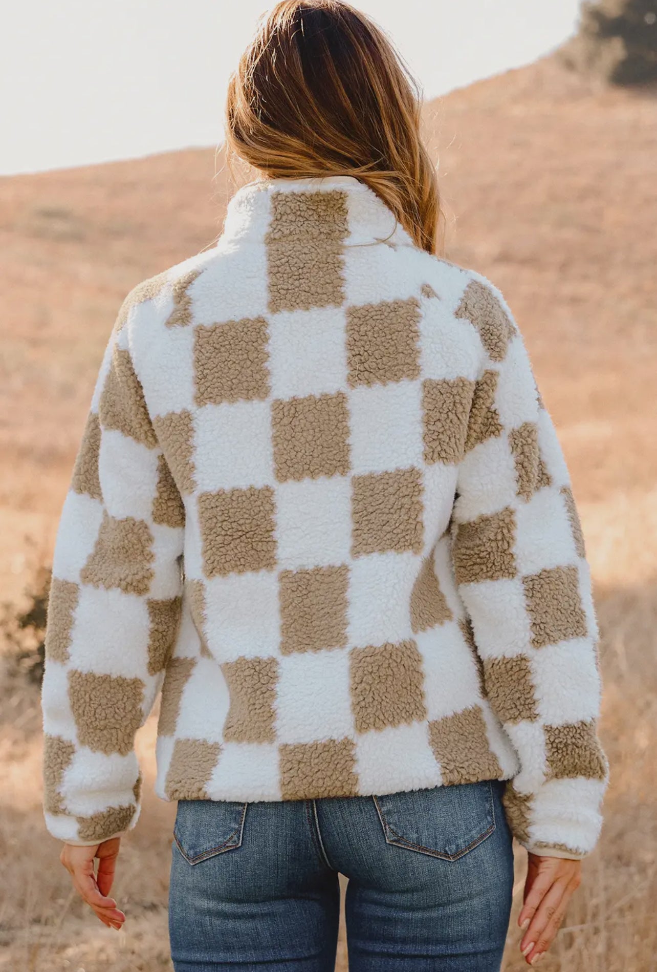 Checkered Sherpa Jacket