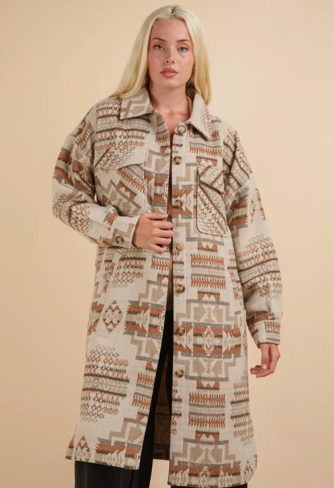 Long Aztec Shacket