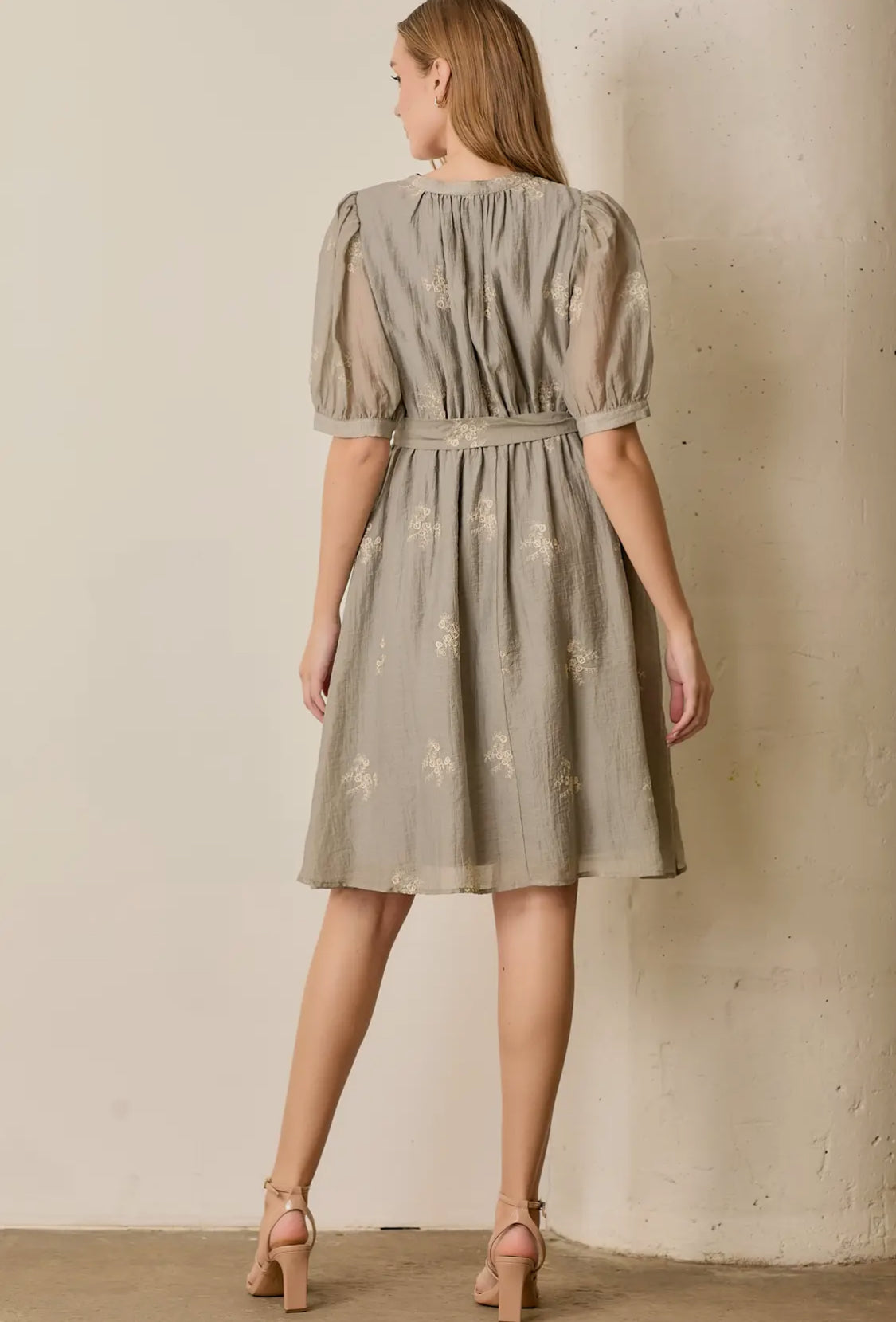 Dove Embroidered Dress