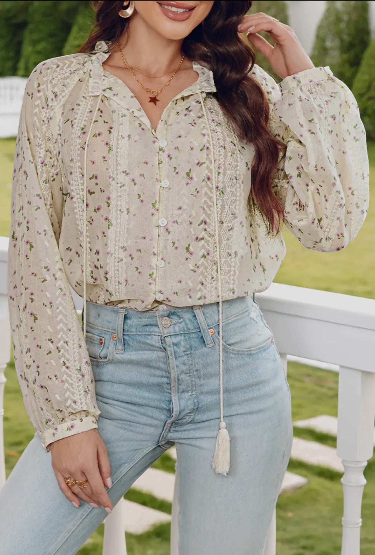 Boho Floral Blouse