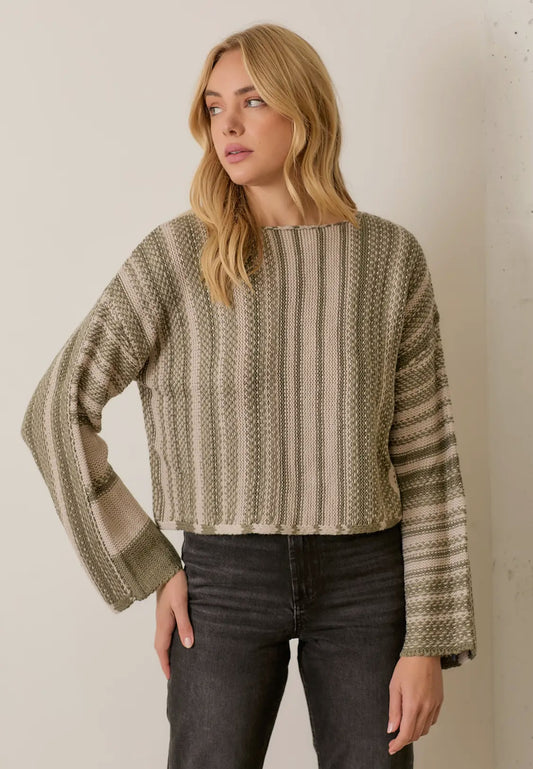 Olive Striped Sweater