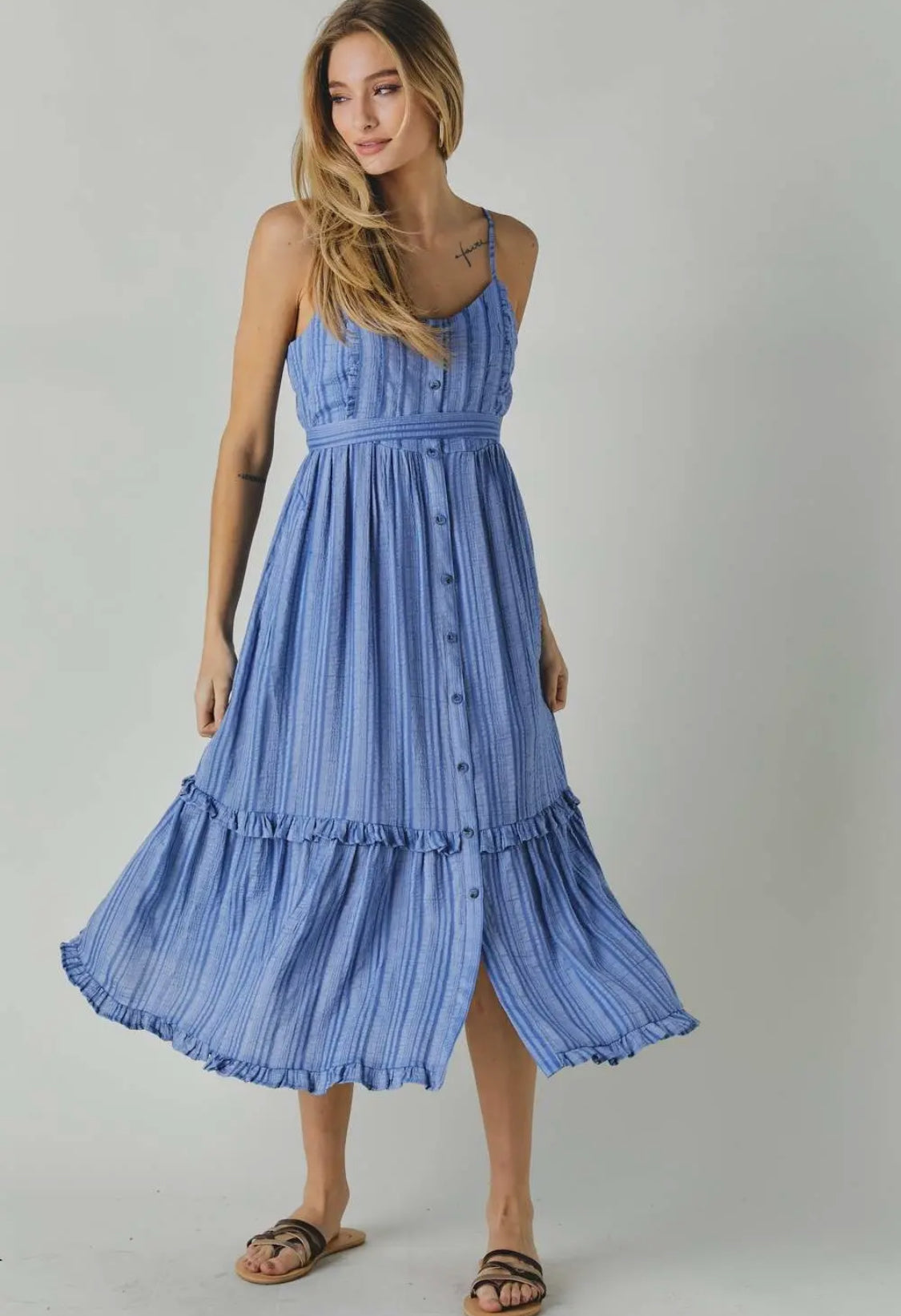 Blue Ruffled Dress