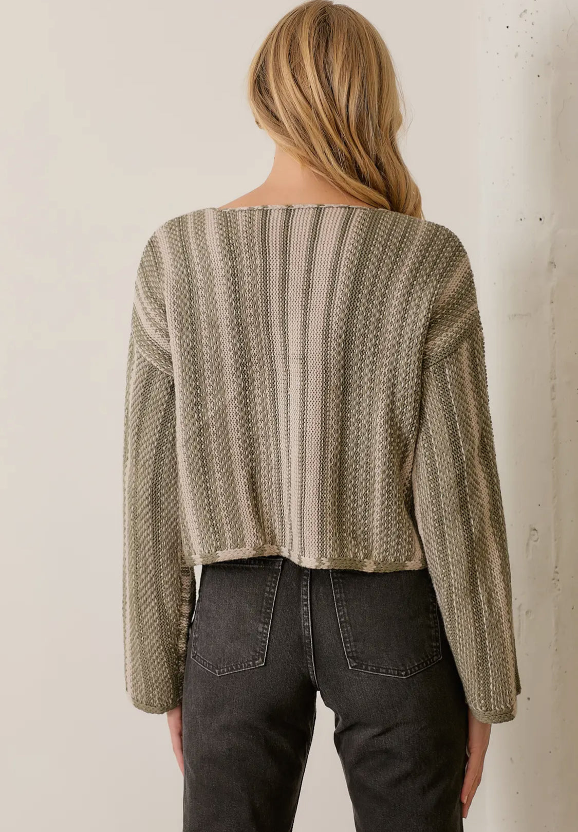 Olive Striped Sweater