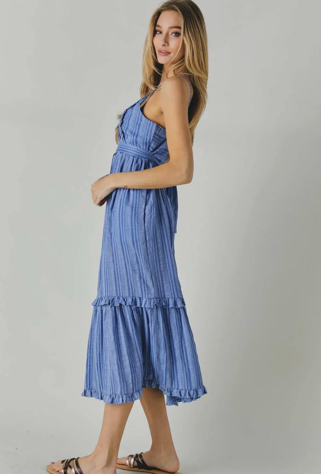 Blue Ruffled Dress