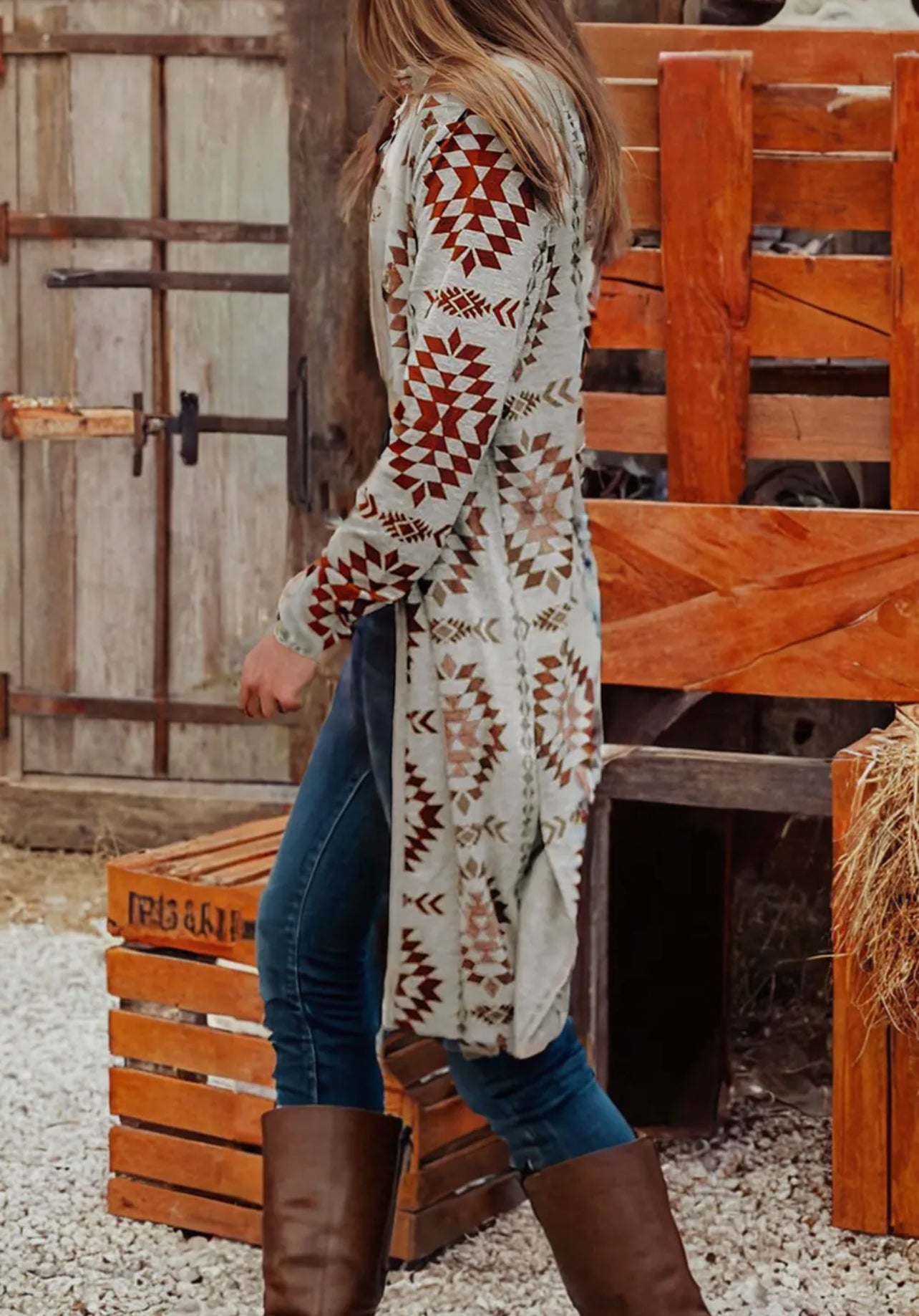 Aztec Print Cardigan