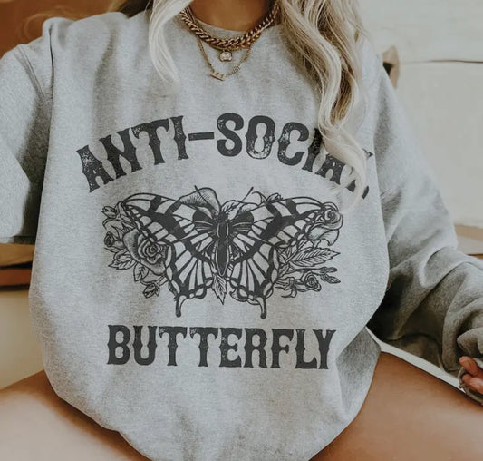 Anti-social Butterfly pullover