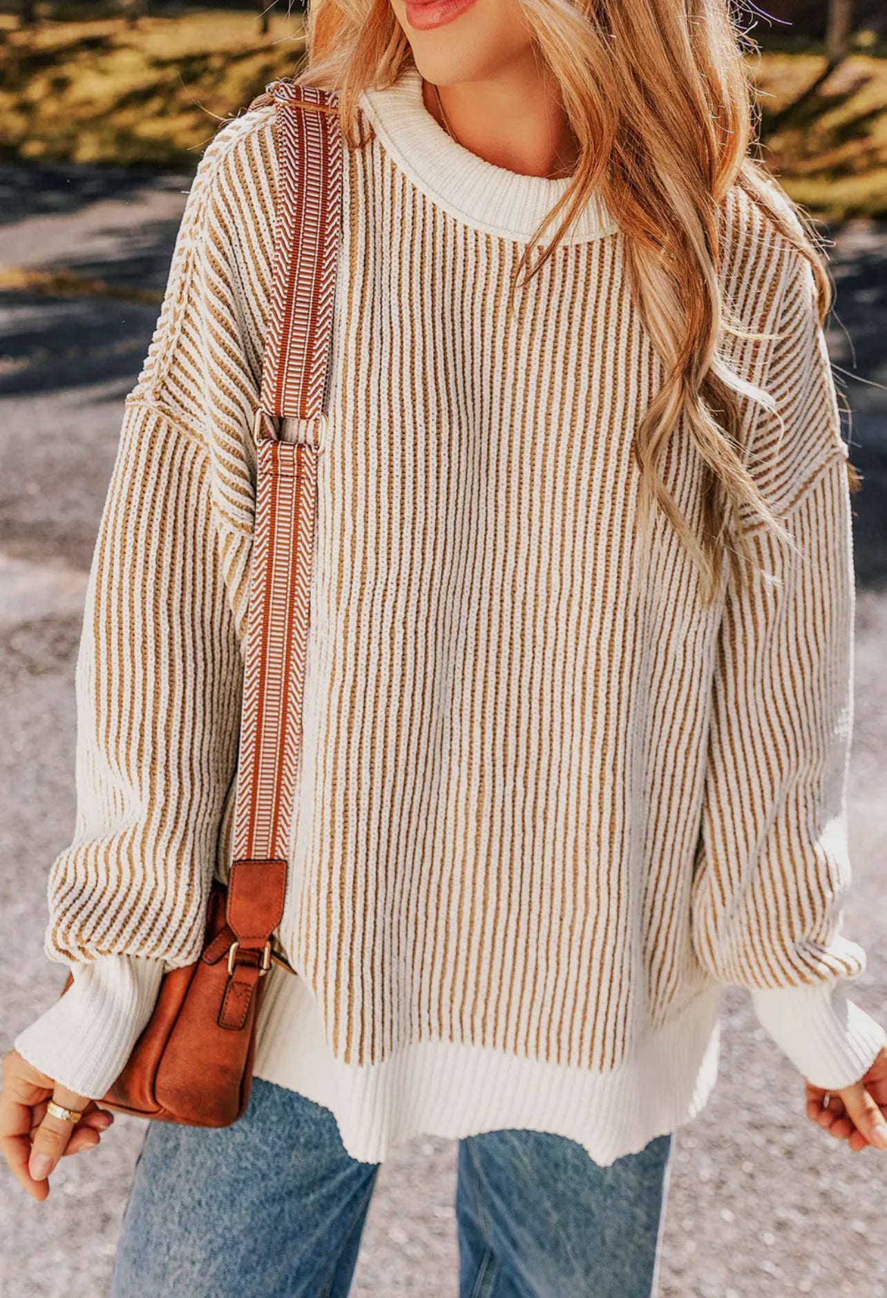 Relaxed Contrast Sweater