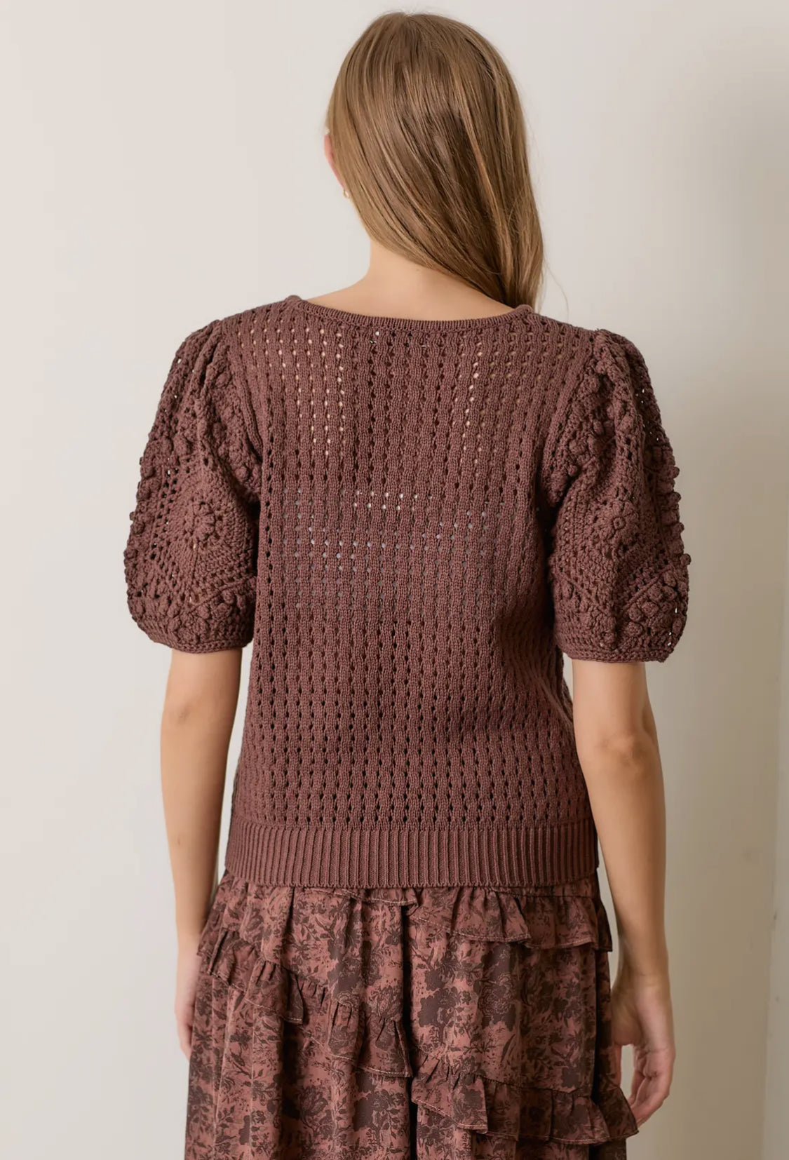 Chocolate Crochet Top