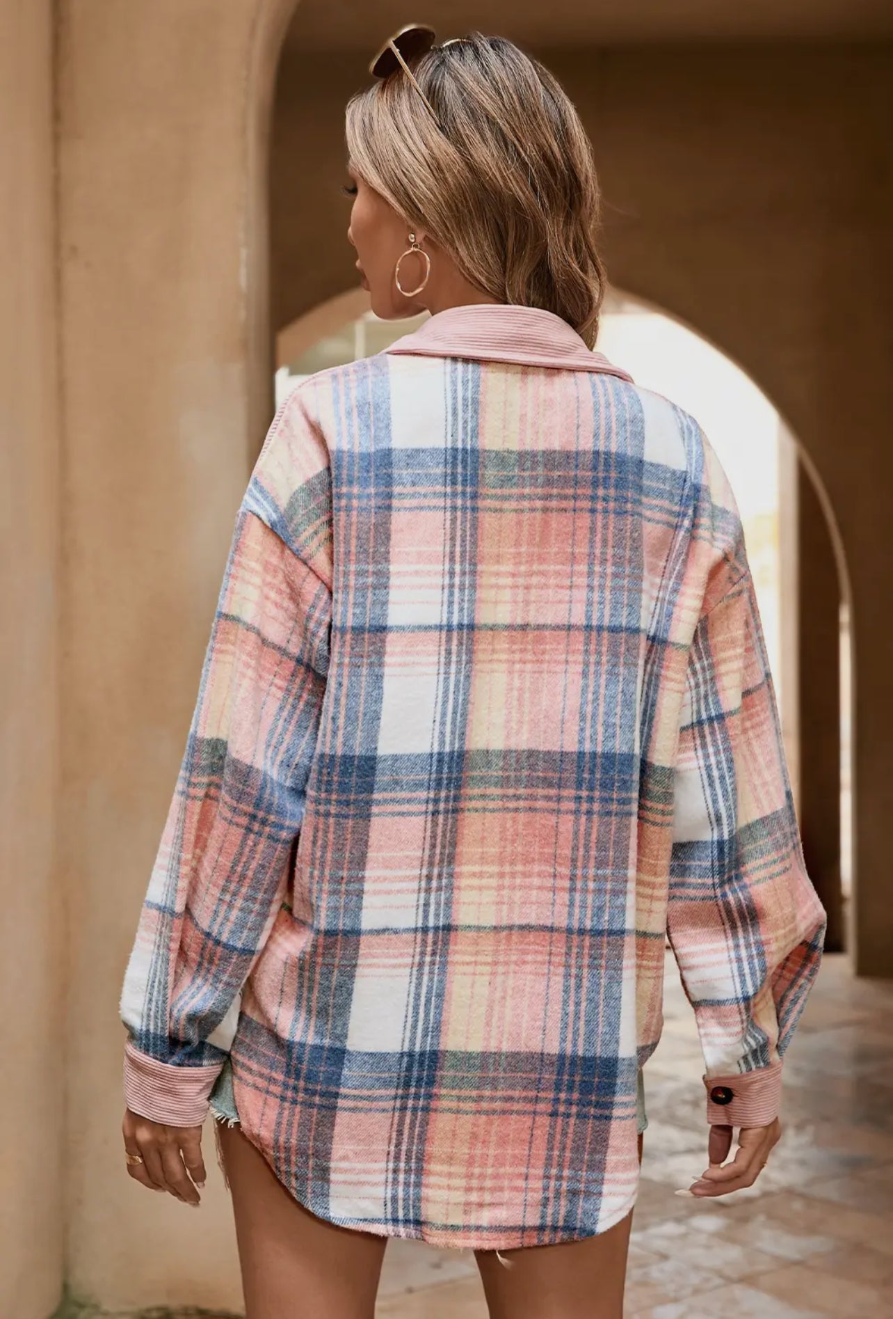 Blended Skies Plaid Shacket