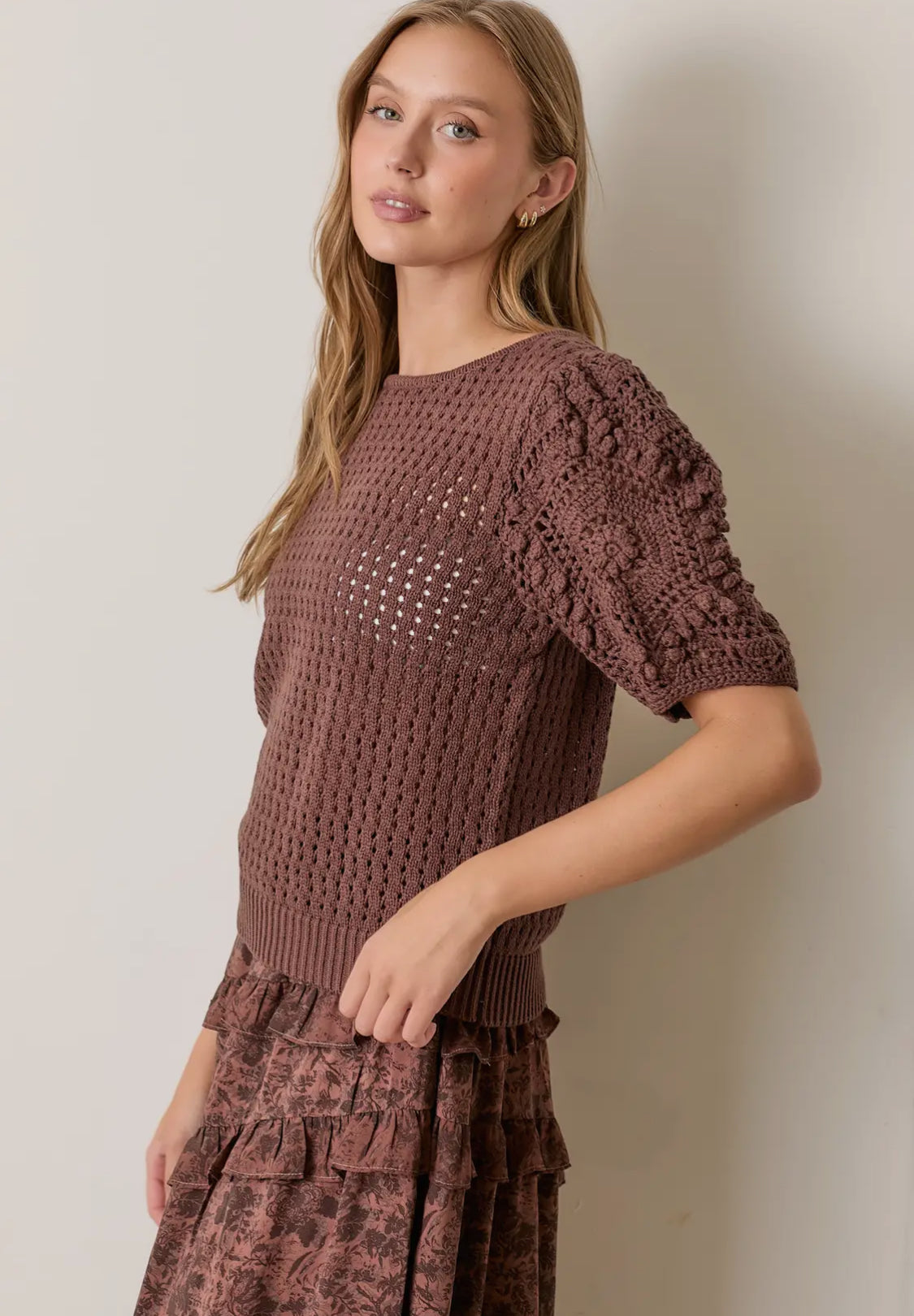 Chocolate Crochet Top